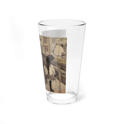 Admiring the Art in the Salon, 1902 (Magazine Illustration) Pint Glass 16oz-Go Mug Yourself