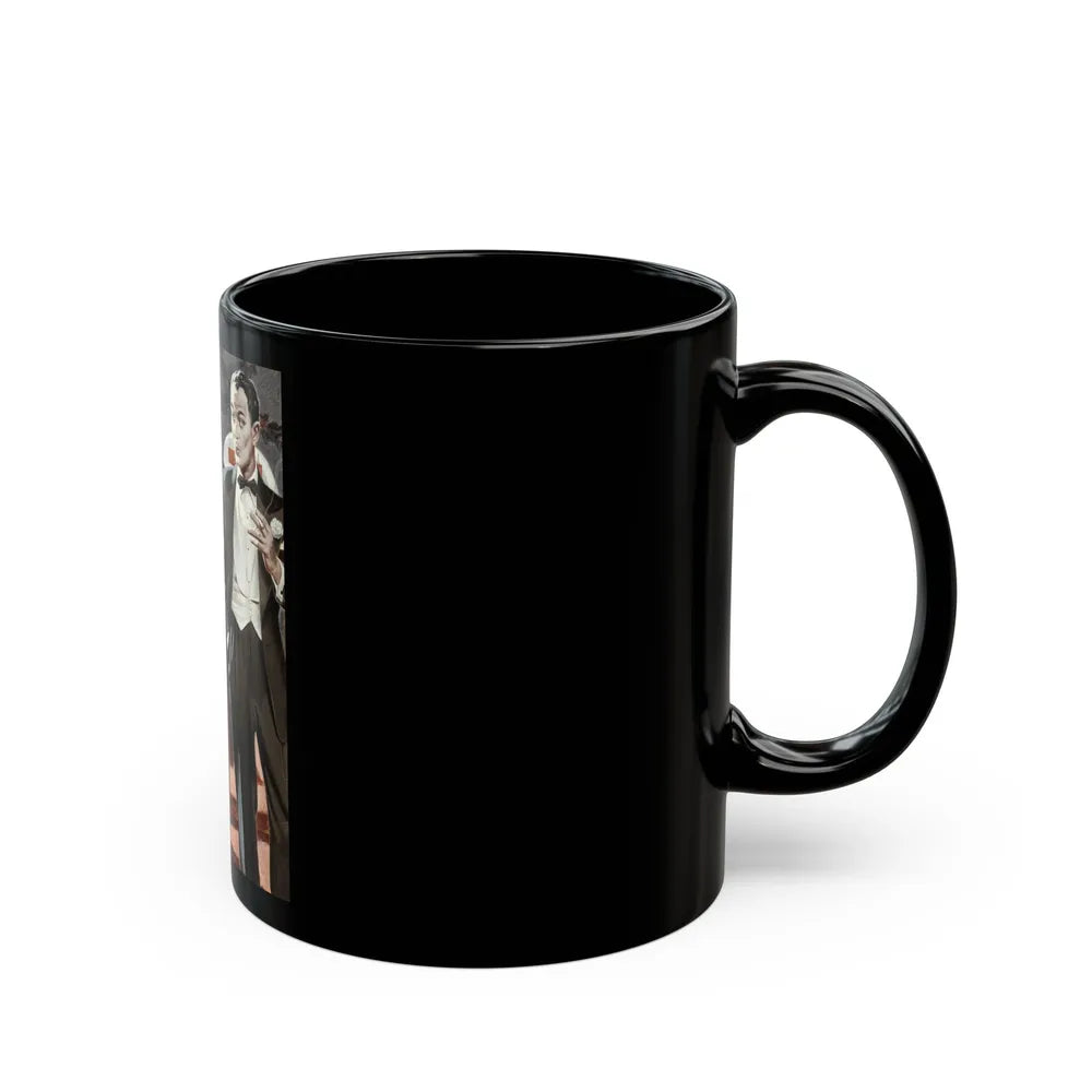 Admiring the Bellhop, Argosy pulp magazine story illustration - Black Coffee Mug-Go Mug Yourself