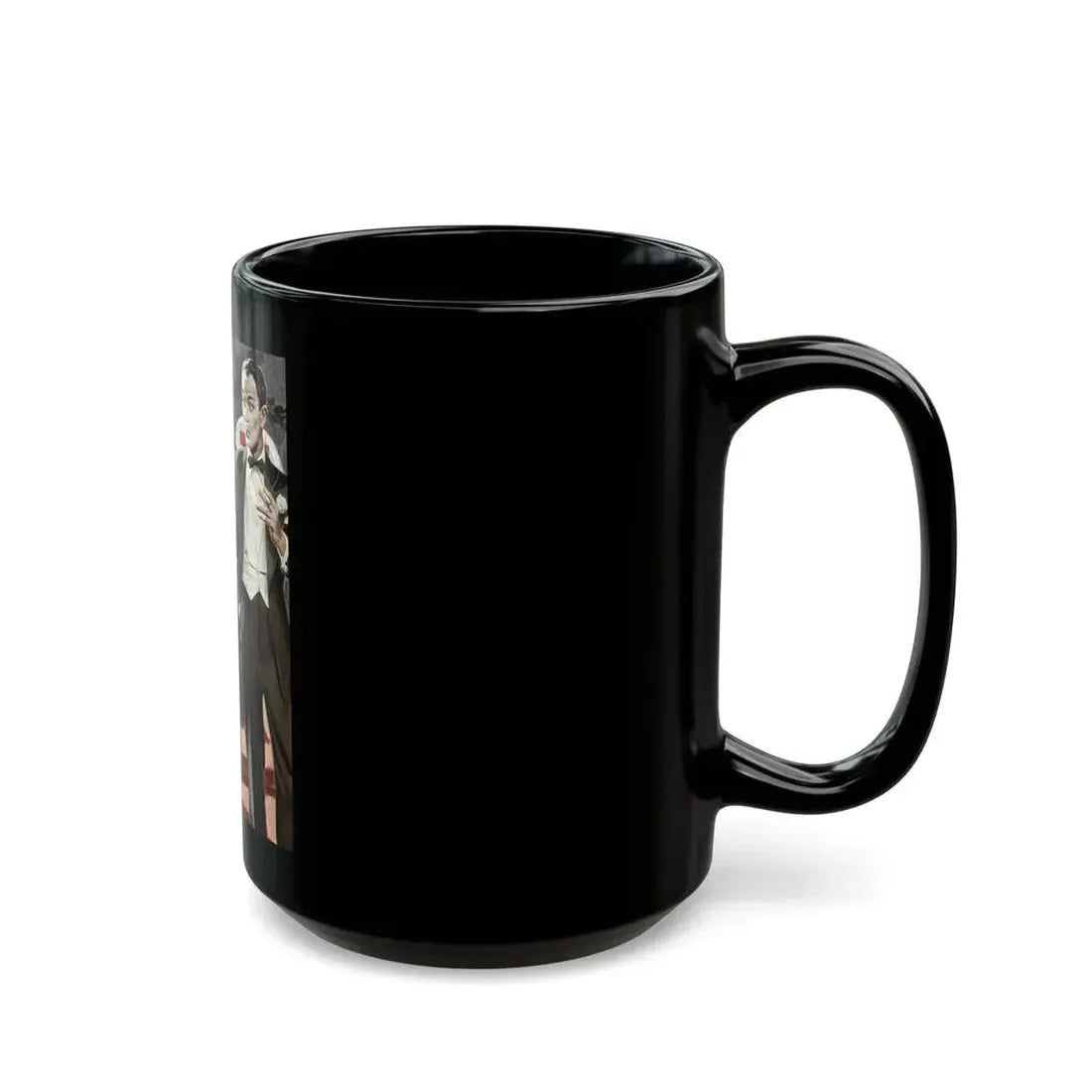 Admiring the Bellhop, Argosy pulp magazine story illustration - Black Coffee Mug - Go Mug Yourself