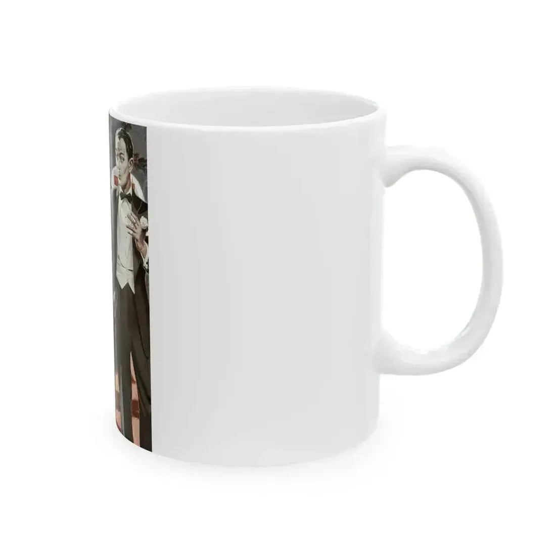 Admiring the Bellhop, Argosy pulp magazine story illustration - White Coffee Mug - Go Mug Yourself