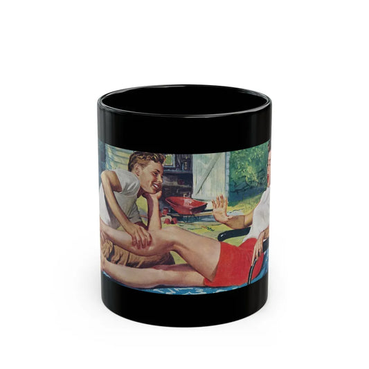 Adolescent Afternoon, The Saturday Evening Post, January 31, 1959 - Black Coffee Mug-11oz-Go Mug Yourself