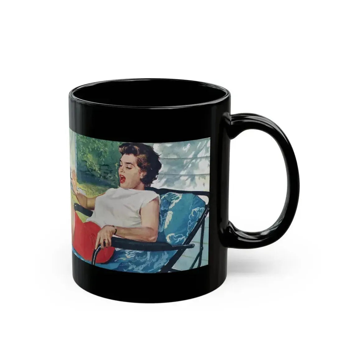 Adolescent Afternoon, The Saturday Evening Post, January 31, 1959 - Black Coffee Mug - Go Mug Yourself