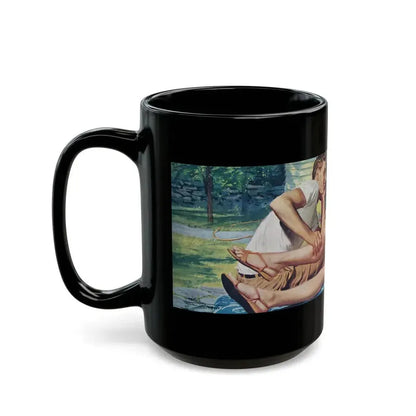 Adolescent Afternoon, The Saturday Evening Post, January 31, 1959 - Black Coffee Mug - Go Mug Yourself
