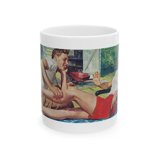 Adolescent Afternoon, The Saturday Evening Post, January 31, 1959 - White Coffee Mug-11oz-Go Mug Yourself