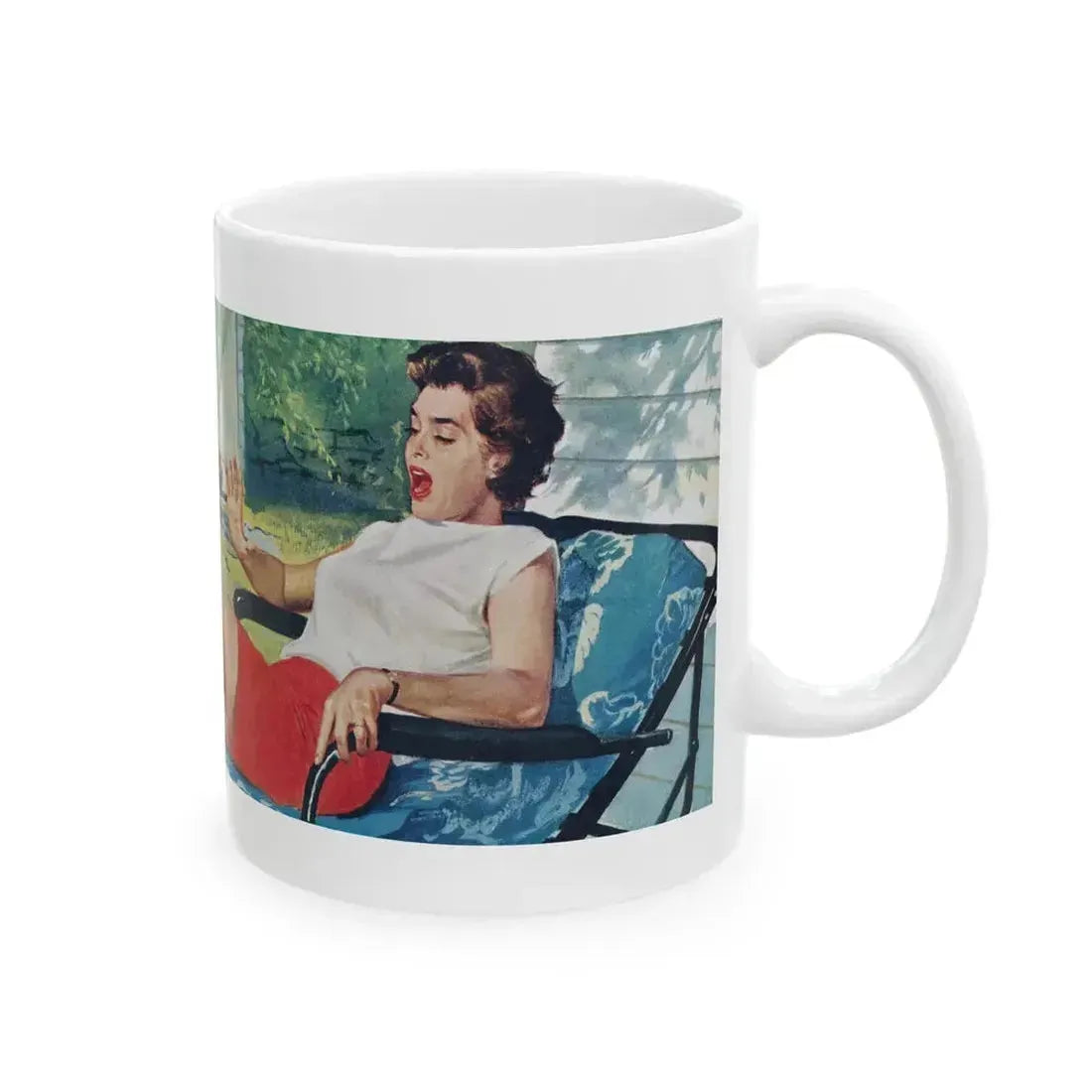 Adolescent Afternoon, The Saturday Evening Post, January 31, 1959 - White Coffee Mug - Go Mug Yourself