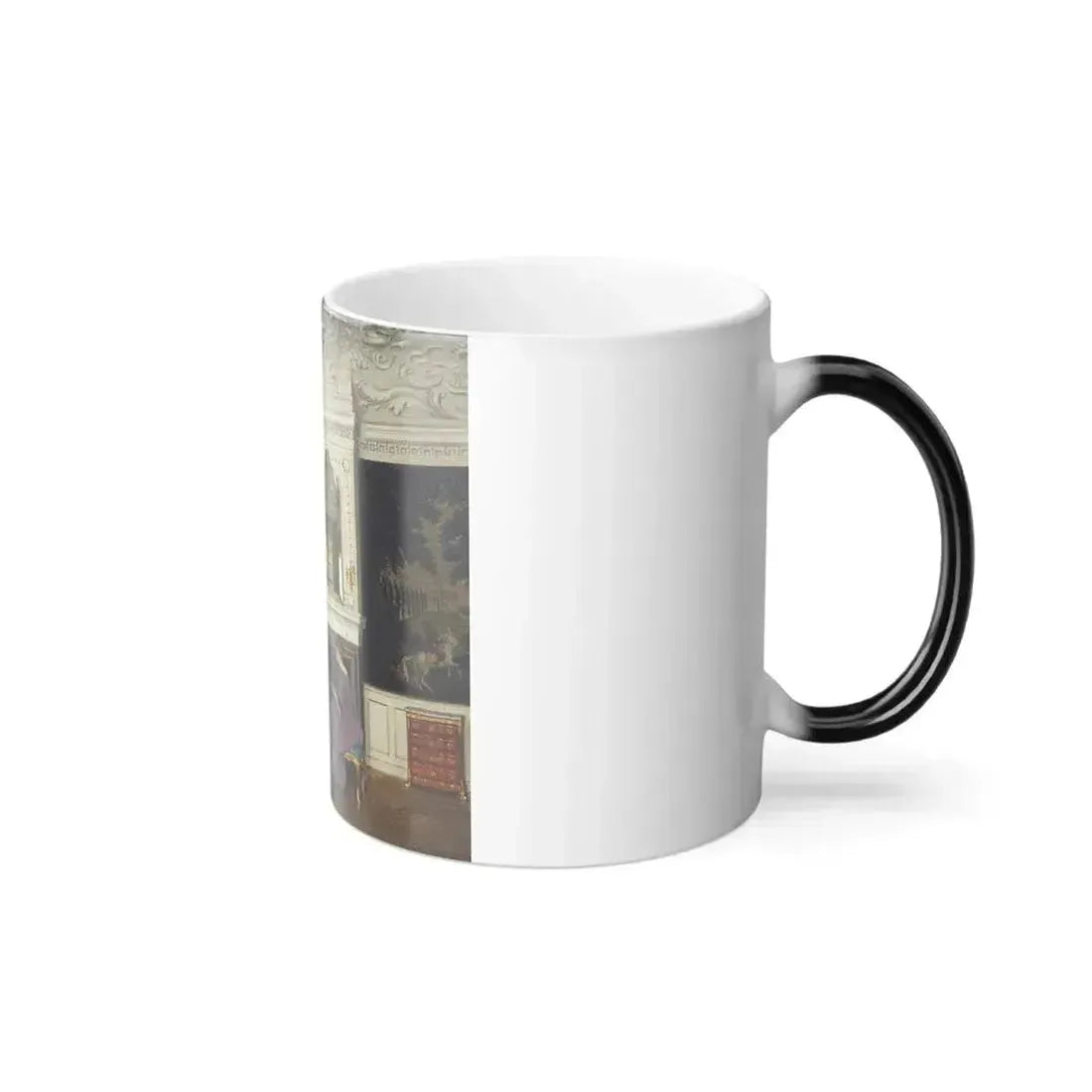 Adolf Heinrich Claus Hansen (1859-1925) A mandolin player in an Interior - Oil on Canvas - Color Changing Mug 11oz - Go Mug Yourself