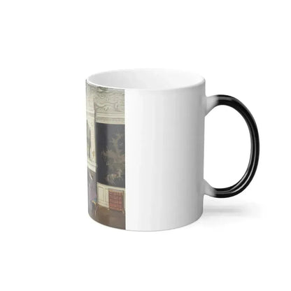 Adolf Heinrich Claus Hansen (1859-1925) A mandolin player in an Interior - Oil on Canvas - Color Changing Mug 11oz - Go Mug Yourself