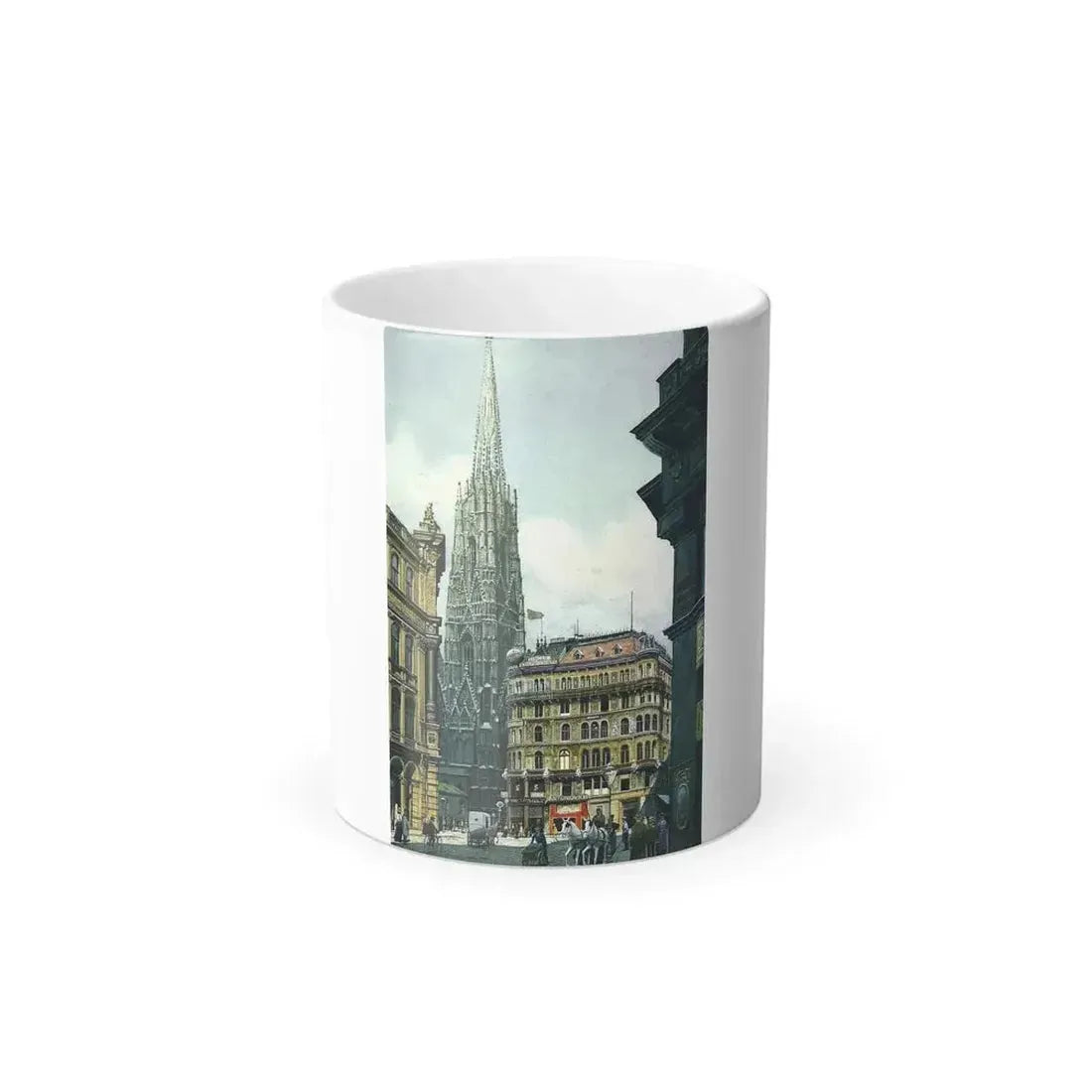 Adolf Hitler (1889-1945) St Stephen's Cathedral in Vienna - Watercolor on paper 1910 - Color Changing Mug 11oz 11oz - Go Mug Yourself
