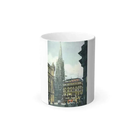 Adolf Hitler (1889-1945) St Stephen's Cathedral in Vienna - Watercolor on paper 1910 - Color Changing Mug 11oz 11oz - Go Mug Yourself