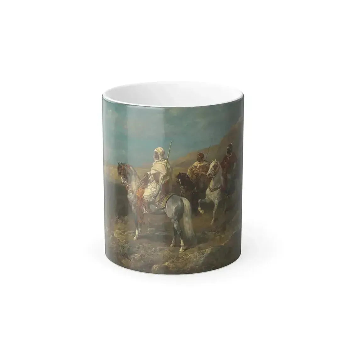 Adolf Schreyer (1828-1899) Arabischer Schimmelreiter - Color Changing Mug 11oz 11oz - Go Mug Yourself