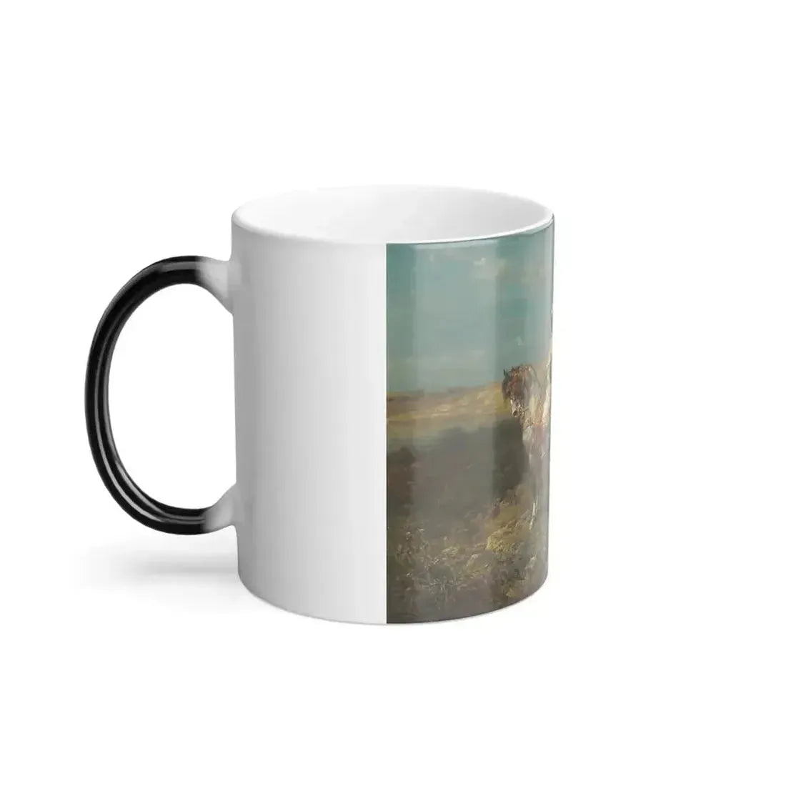 Adolf Schreyer (1828-1899) Arabischer Schimmelreiter - Color Changing Mug 11oz - Go Mug Yourself