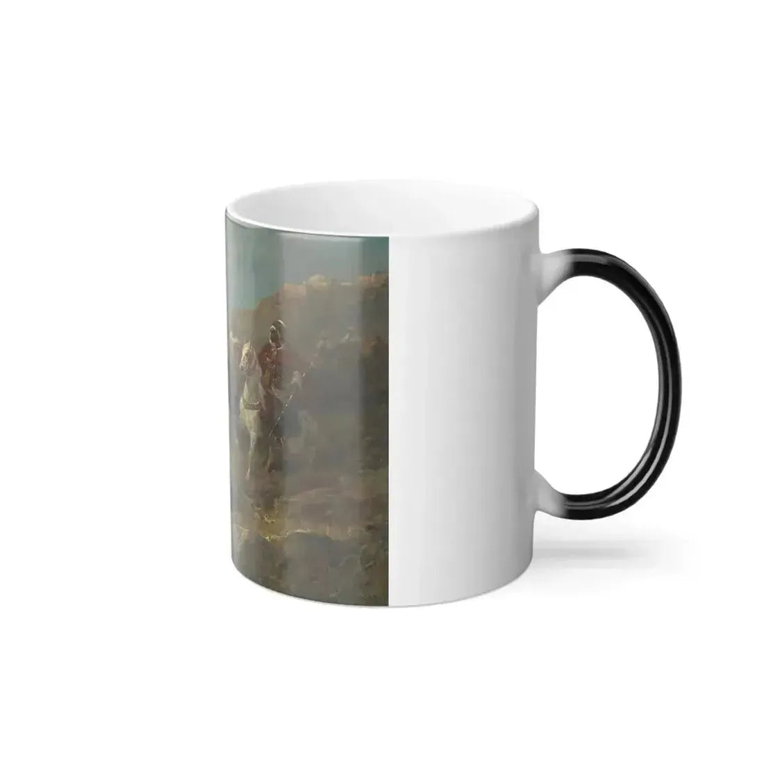 Adolf Schreyer (1828-1899) Arabischer Schimmelreiter - Color Changing Mug 11oz - Go Mug Yourself