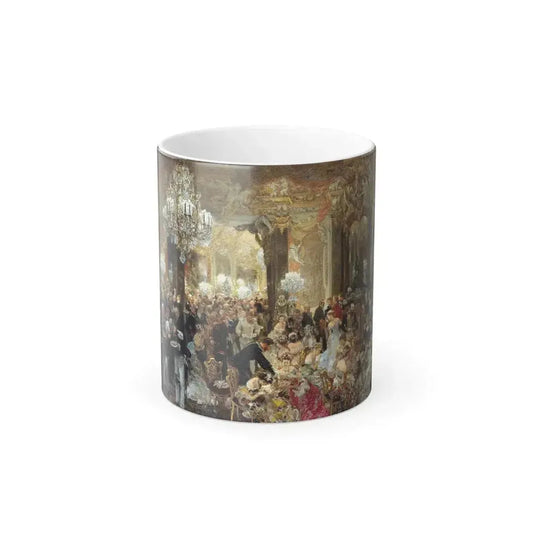 Adolph Menzel (1815-1905) The Dinner at the Ball - Oil on Canvas 1878 - Color Changing Mug 11oz 11oz - Go Mug Yourself