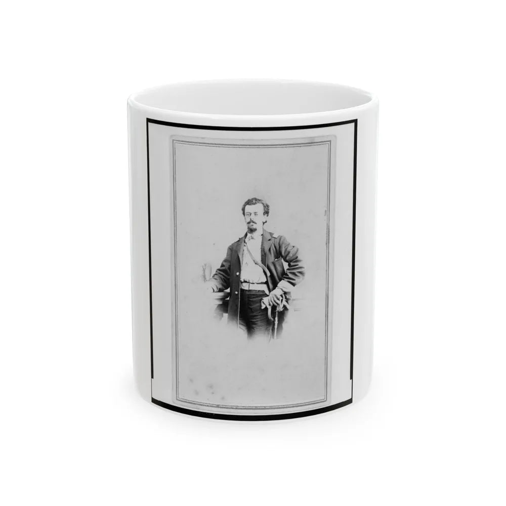 Adolph Metzner, Union Officer In The 32nd Indiana Regiment, Full-Length Portrait, Standing, Facing Front (U.S. Civil War) White Coffee Mug-11oz-Go Mug Yourself