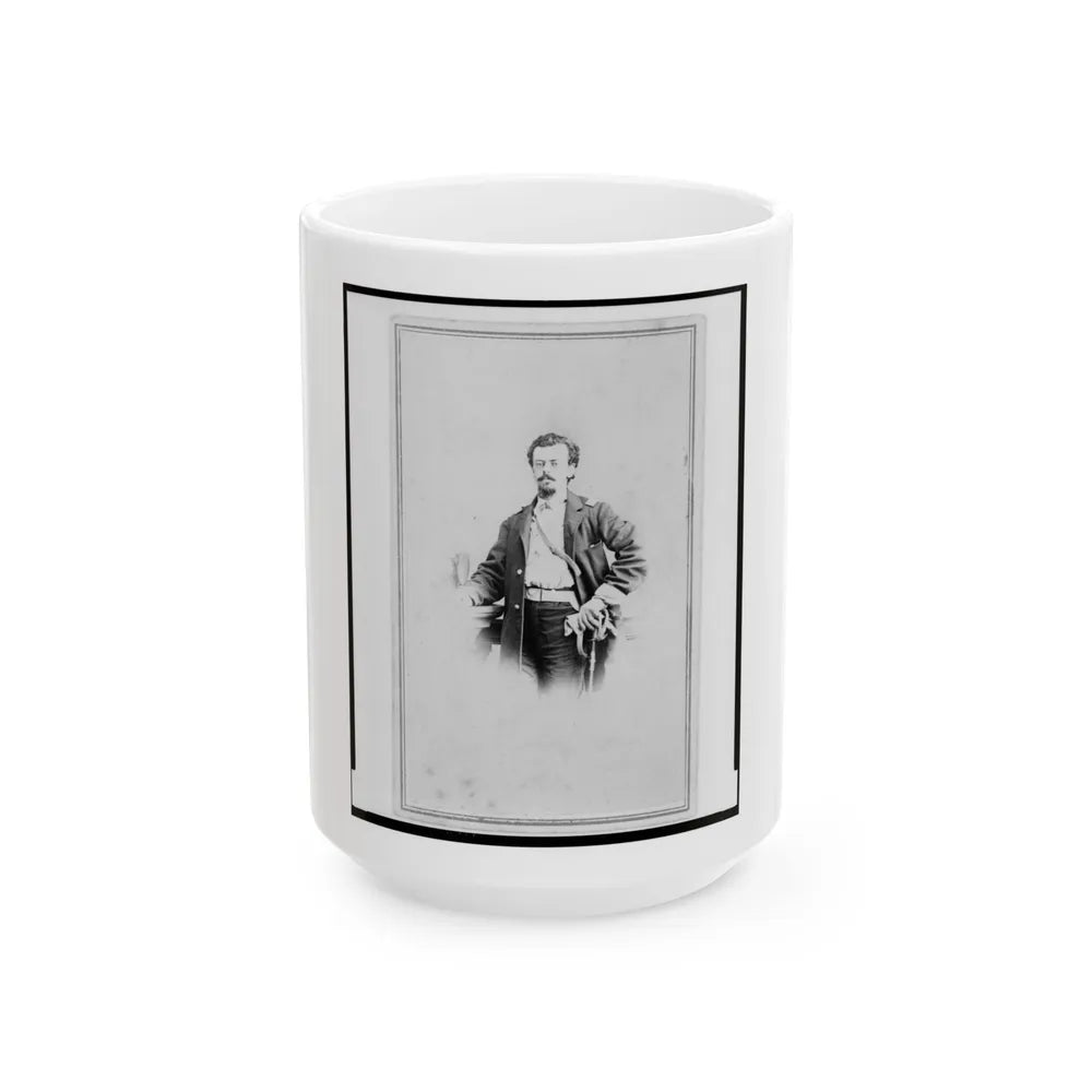 Adolph Metzner, Union Officer In The 32nd Indiana Regiment, Full-Length Portrait, Standing, Facing Front (U.S. Civil War) White Coffee Mug-15oz-Go Mug Yourself