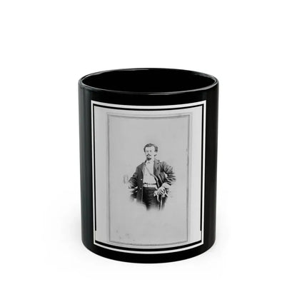 Adolph Metzner, Union Officer In The 32nd Indiana Regiment, Full-Length Portrait, Standing, Facing Front (U.S. Civil War) Black Coffee Mug 11oz - Go Mug Yourself