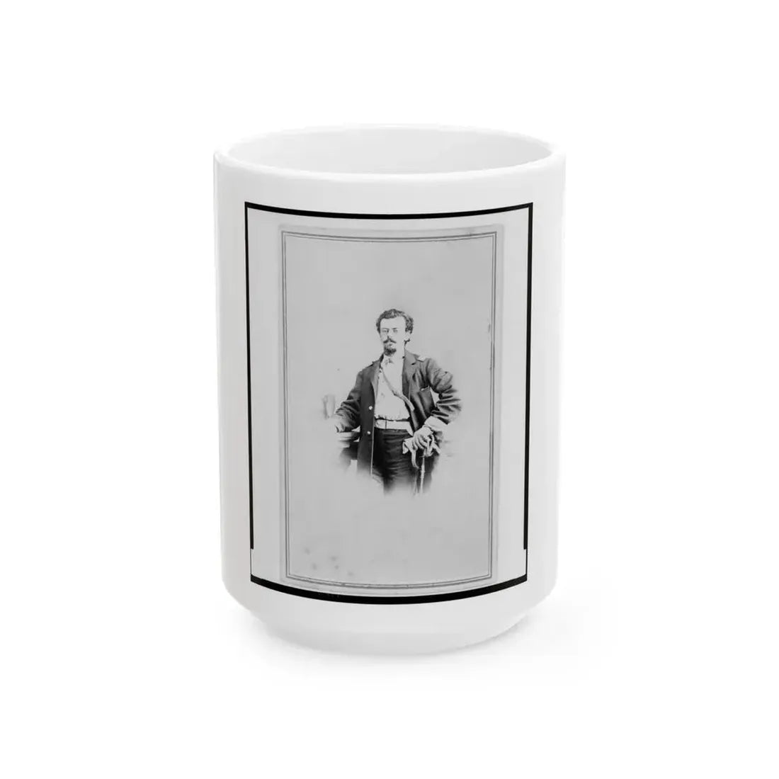 Adolph Metzner, Union Officer In The 32nd Indiana Regiment, Full-Length Portrait, Standing, Facing Front (U.S. Civil War) White Coffee Mug 15oz - Go Mug Yourself