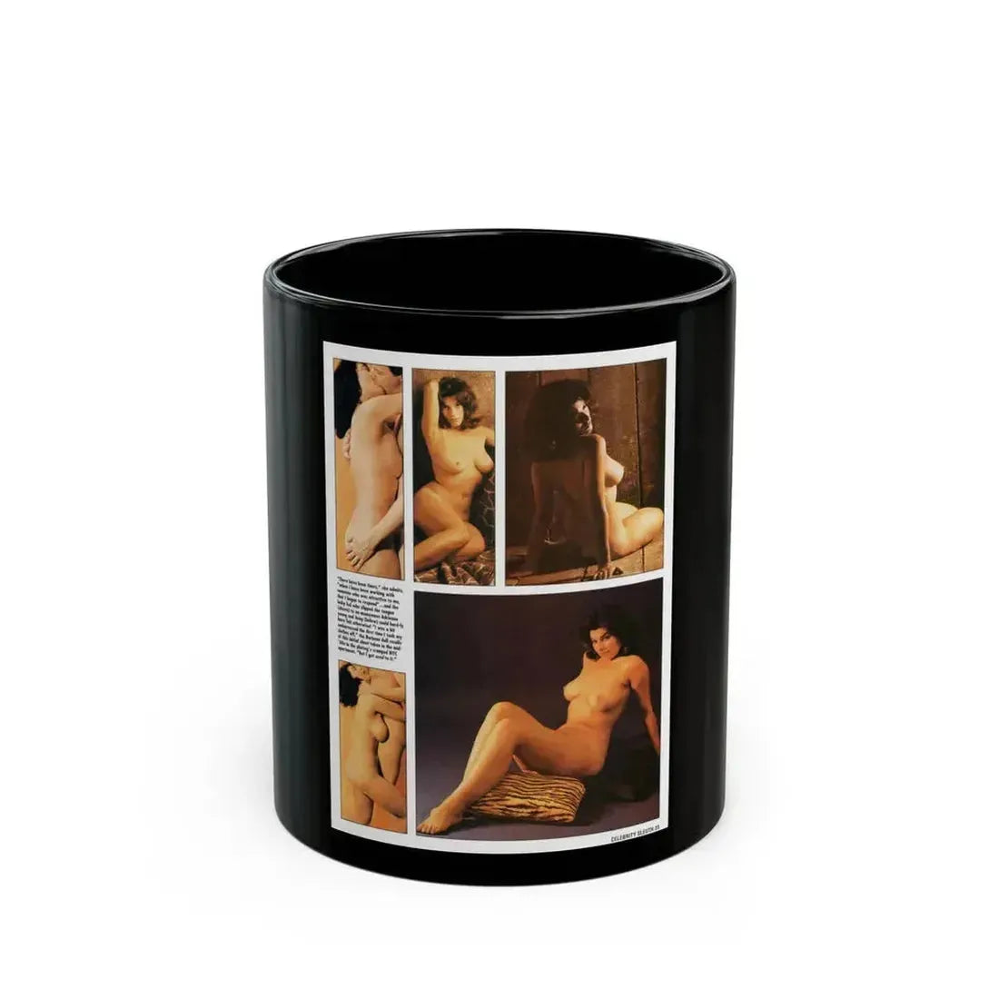 Adrienne Barbeau #01 - Nude Pictorial (Vintage Female Icon) Black Coffee Mug 11oz - Go Mug Yourself