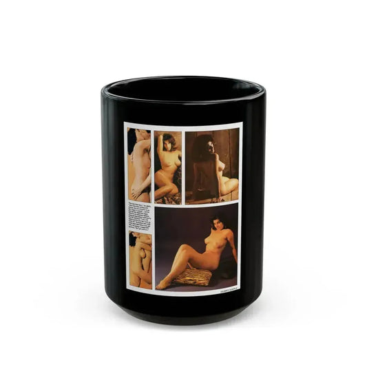 Adrienne Barbeau #01 - Nude Pictorial (Vintage Female Icon) Black Coffee Mug 15oz - Go Mug Yourself