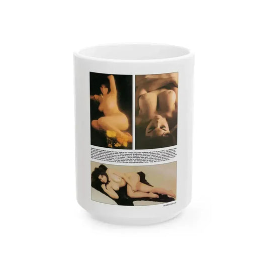 Adrienne Barbeau #02 - Nude Pictorial (Vintage Female Icon) White Coffee Mug 15oz - Go Mug Yourself