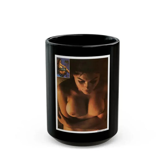 Adrienne Barbeau #18 - Topless (Vintage Female Icon) Black Coffee Mug 15oz - Go Mug Yourself