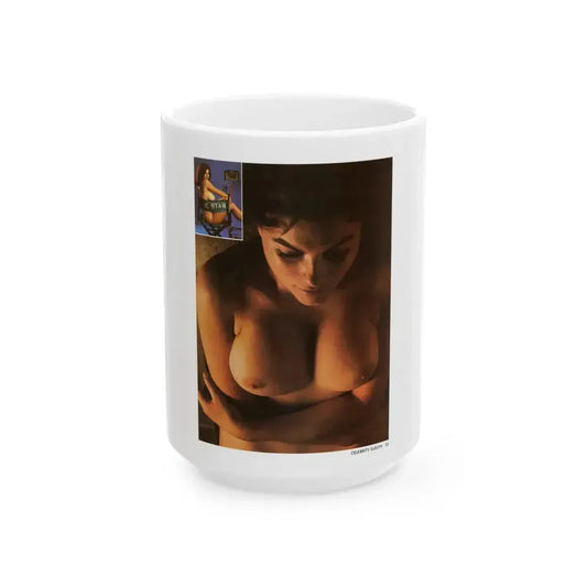 Adrienne Barbeau #18 - Topless (Vintage Female Icon) White Coffee Mug 15oz - Go Mug Yourself
