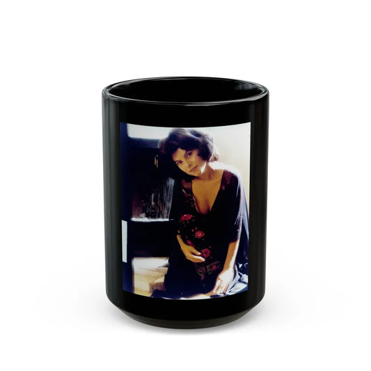 Adrienne Barbeau #27 (Vintage Female Icon) Black Coffee Mug-15oz-Go Mug Yourself