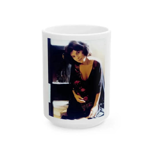 Adrienne Barbeau #27 (Vintage Female Icon) White Coffee Mug 15oz - Go Mug Yourself