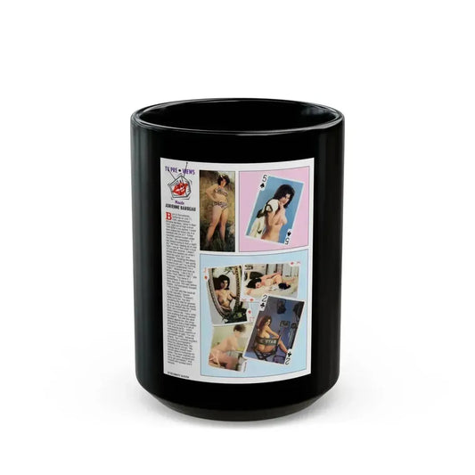 Adrienne Barbeau #47 - Topless Mag. Spread (Vintage Female Icon) Black Coffee Mug 15oz - Go Mug Yourself