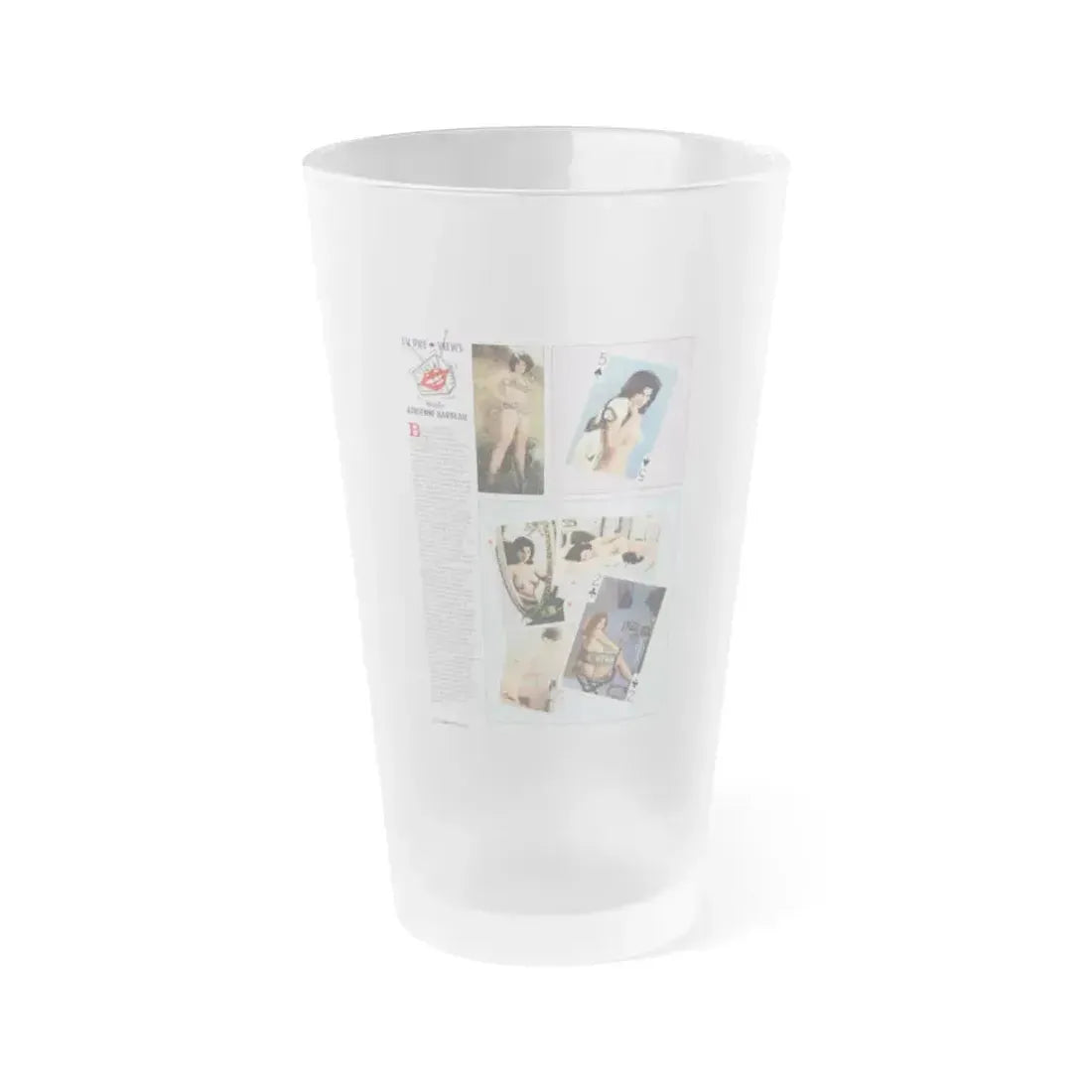 Adrienne Barbeau #47 - Topless Mag. Spread (Vintage Female Icon) Frosted Pint Glass 16oz 16oz Frosted - Go Mug Yourself