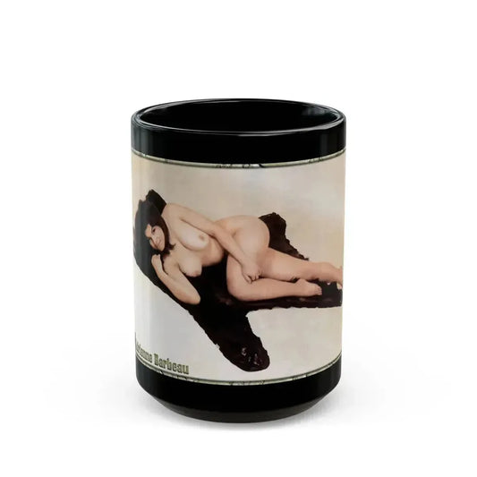Adrienne Barbeau #50 - Topless (Vintage Female Icon) Black Coffee Mug 15oz - Go Mug Yourself