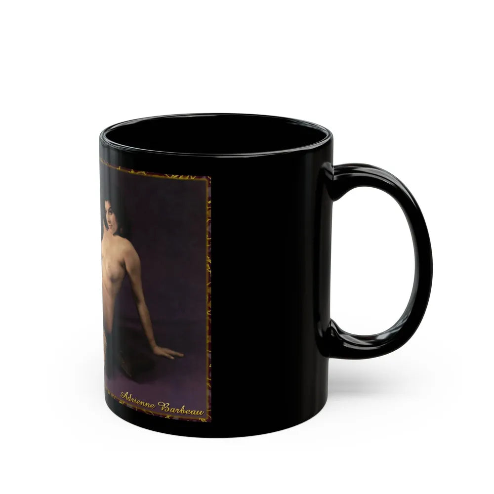 Adrienne Barbeau #55 - Nude (Vintage Female Icon) Black Coffee Mug-Go Mug Yourself