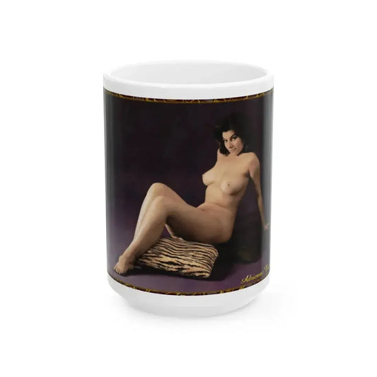 Adrienne Barbeau #55 - Nude (Vintage Female Icon) White Coffee Mug 15oz - Go Mug Yourself