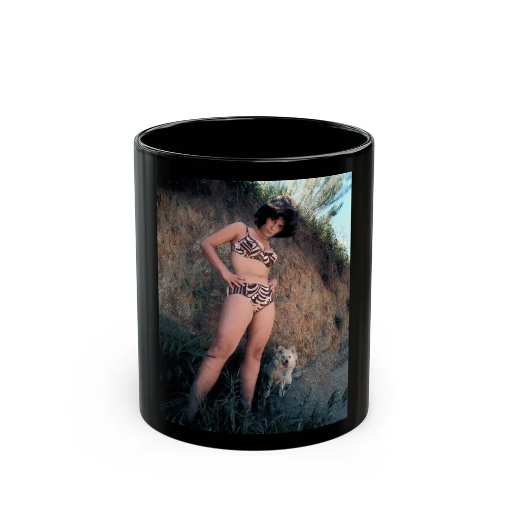 Adrienne Barbeau #56 (Vintage Female Icon) Black Coffee Mug-11oz-Go Mug Yourself