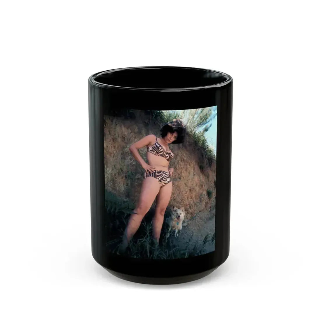 Adrienne Barbeau #56 (Vintage Female Icon) Black Coffee Mug 15oz - Go Mug Yourself
