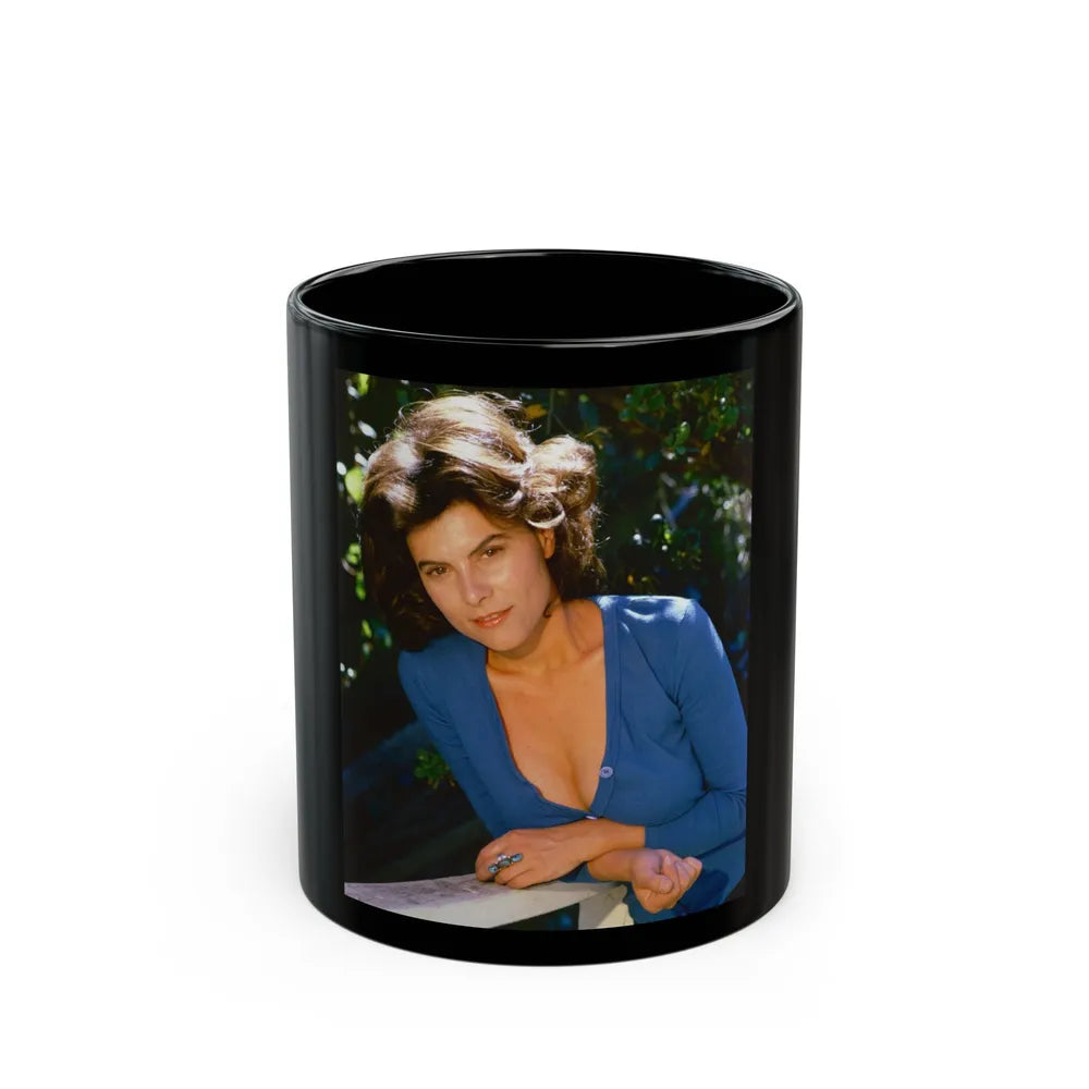 Adrienne Barbeau #58 (Vintage Female Icon) Black Coffee Mug-11oz-Go Mug Yourself