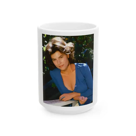 Adrienne Barbeau #58 (Vintage Female Icon) White Coffee Mug 15oz - Go Mug Yourself