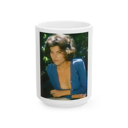 Adrienne Barbeau #59 (Vintage Female Icon) White Coffee Mug 15oz - Go Mug Yourself