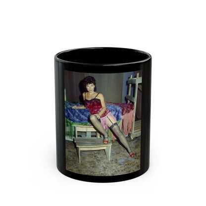 Adrienne Barbeau #65 (Vintage Female Icon) Black Coffee Mug-11oz-Go Mug Yourself