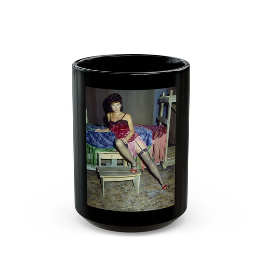 Adrienne Barbeau #65 (Vintage Female Icon) Black Coffee Mug-15oz-Go Mug Yourself