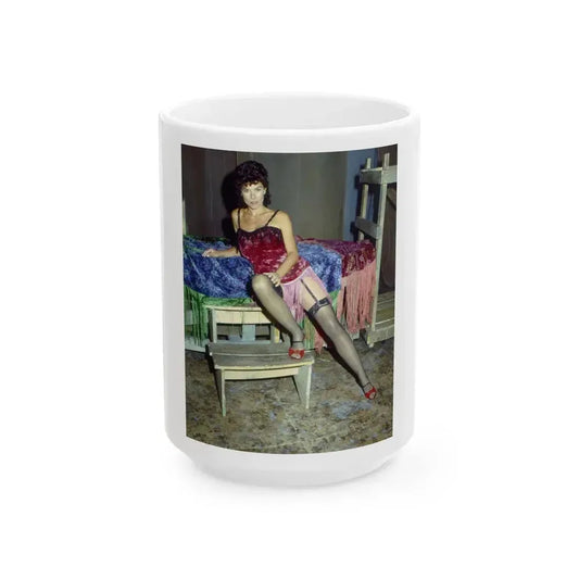 Adrienne Barbeau #65 (Vintage Female Icon) White Coffee Mug 15oz - Go Mug Yourself