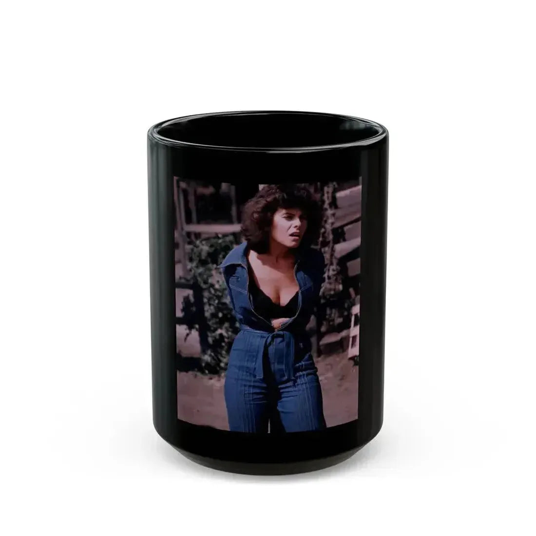 Adrienne Barbeau #66 (Vintage Female Icon) Black Coffee Mug 15oz - Go Mug Yourself