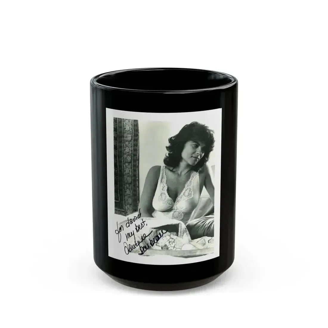 Adrienne Barbeau #69 (Vintage Female Icon) Black Coffee Mug 15oz - Go Mug Yourself