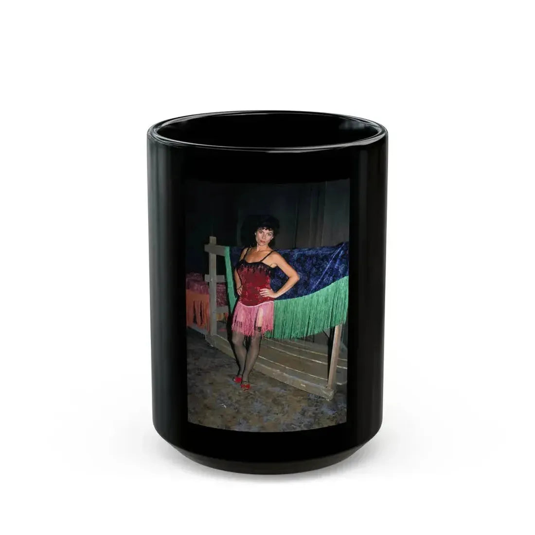 Adrienne Barbeau #70 (Vintage Female Icon) Black Coffee Mug 15oz - Go Mug Yourself