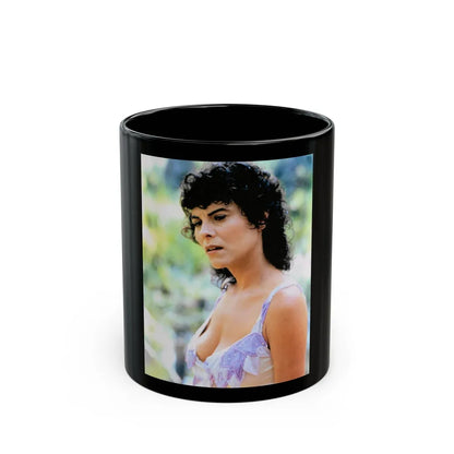 Adrienne Barbeau #72 (Vintage Female Icon) Black Coffee Mug-11oz-Go Mug Yourself