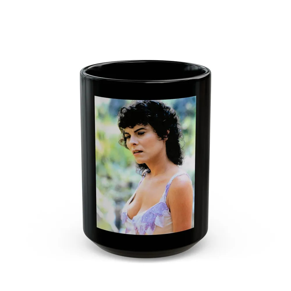 Adrienne Barbeau #72 (Vintage Female Icon) Black Coffee Mug-15oz-Go Mug Yourself