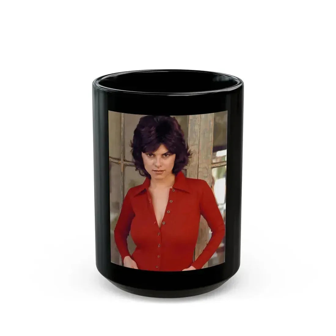 Adrienne Barbeau #74 (Vintage Female Icon) Black Coffee Mug 15oz - Go Mug Yourself