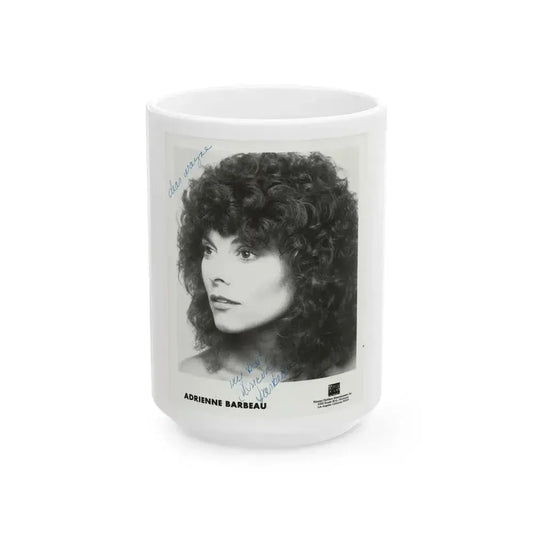 Adrienne Barbeau #77 (Vintage Female Icon) White Coffee Mug 15oz - Go Mug Yourself