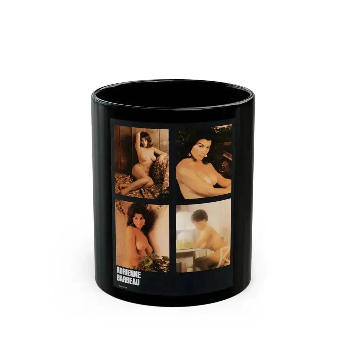 Adrienne Barbeau #83 - High Society Pictorial July '80 (Vintage Female Icon) Black Coffee Mug 11oz - Go Mug Yourself
