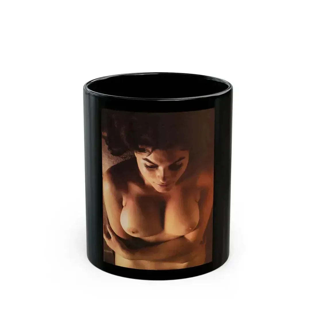 Adrienne Barbeau #85 - High Society Pictorial July '80 (Vintage Female Icon) Black Coffee Mug 11oz - Go Mug Yourself